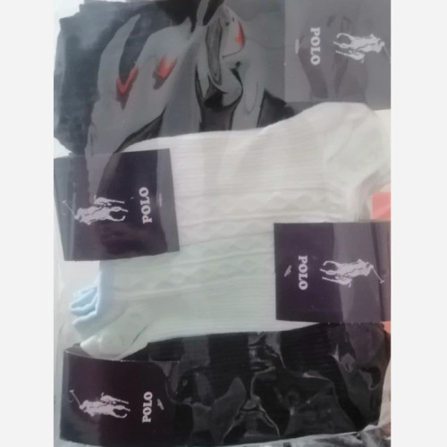 Socks polo نخی 12 جفتی برند پولو رنگهای متنوع در جین