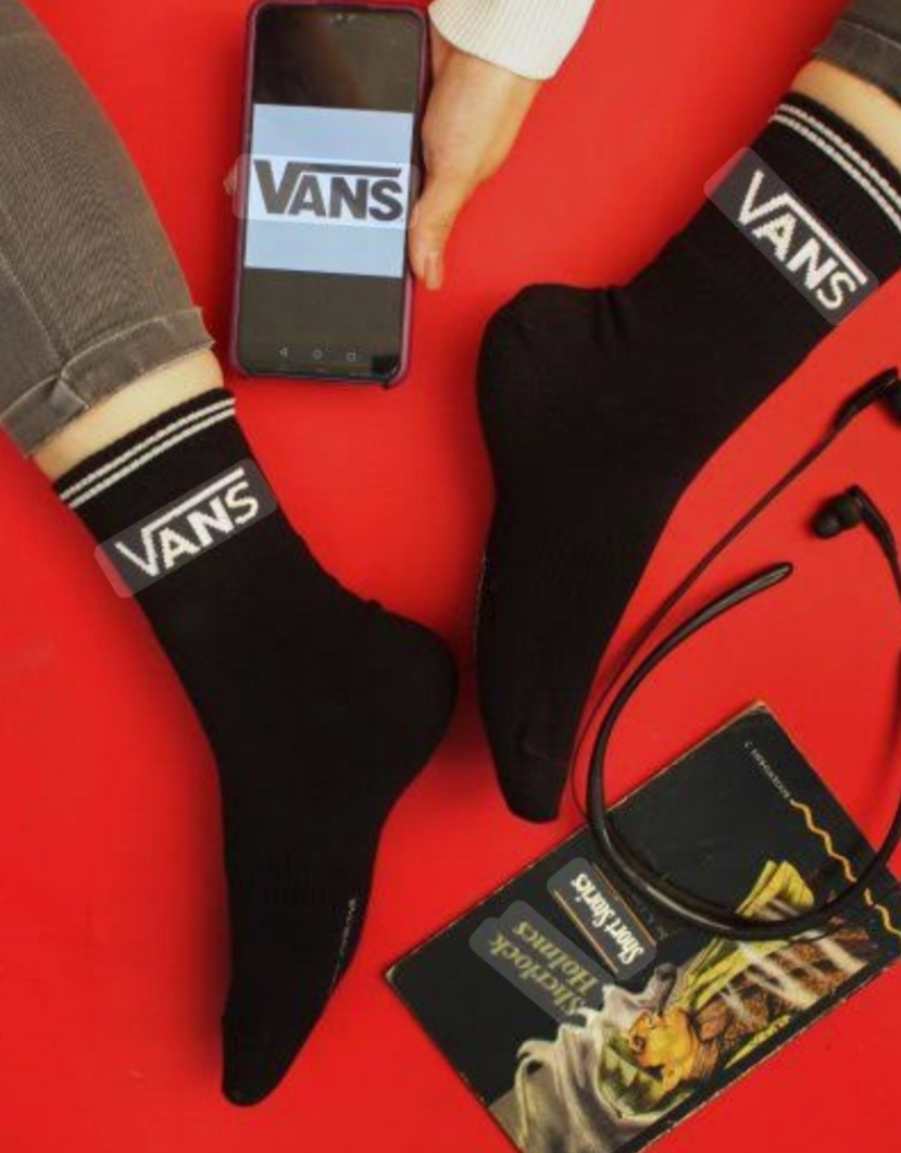 تولیدی جوراب ساق بلند مردانه 12 جفتی برند VANS