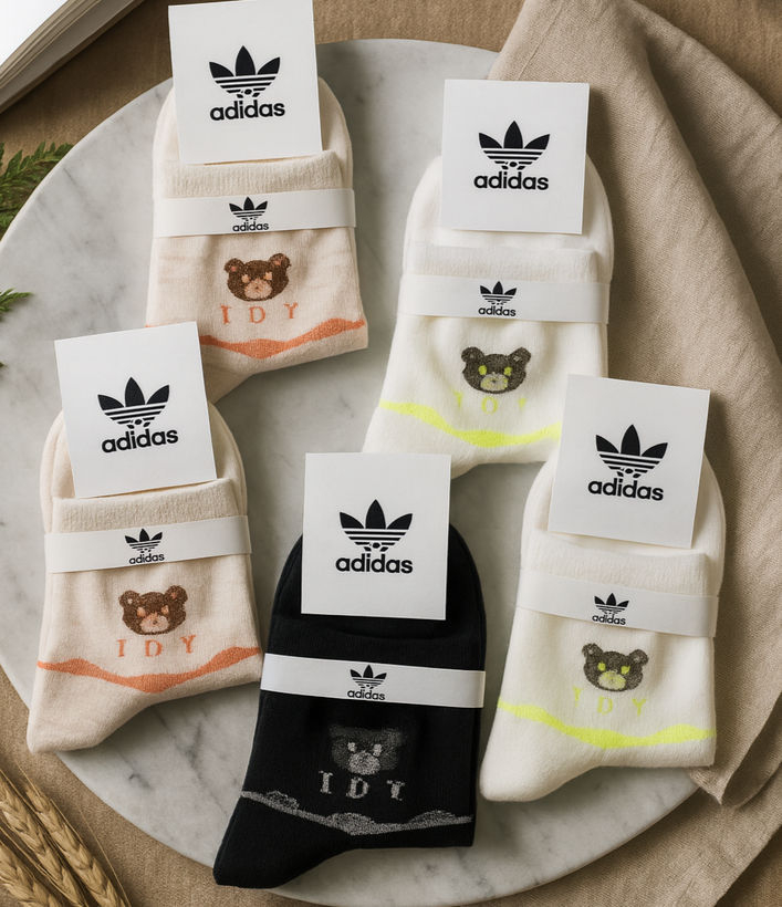 Tedi socks جوراب برند Adidas نخی 12 جفتی
