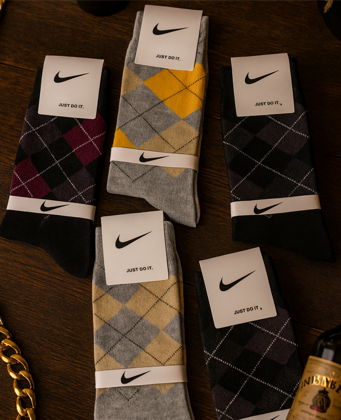 جوراب ساق بلند مردانه 12 جفتی برند نایکی