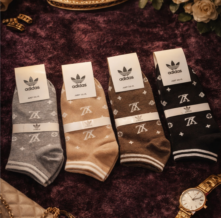 جوراب مچی فانتزی زنانه اسپرت 12 جفتی برند Adidas
