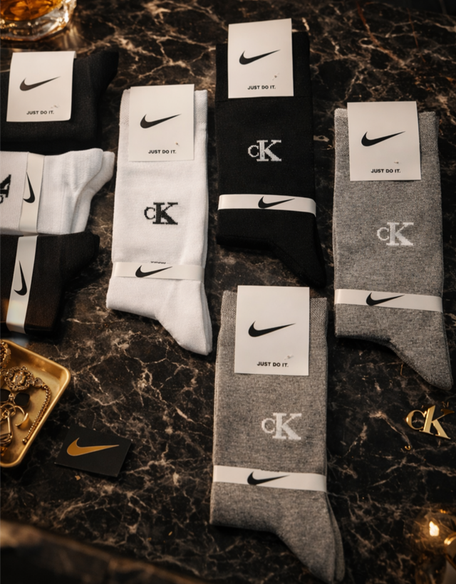 جوراب ساق بلند مردانه جینی نخی برند نایکی