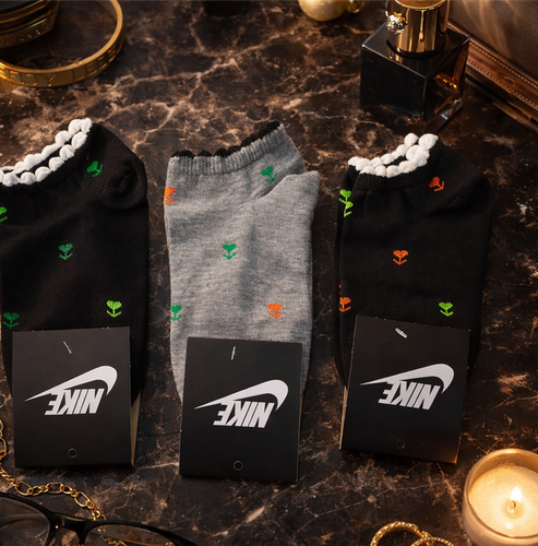 جوراب مچی فانتزی زنانه و دخترانه لب چین 12 جفتی