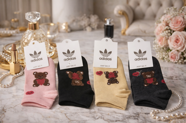 جوراب بچگانه دخترانه 12 جفتی برند آدیداس