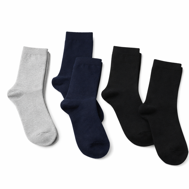 جوراب ساق بلند نخی ساده 12 جفتی برند نایکی socks naiki