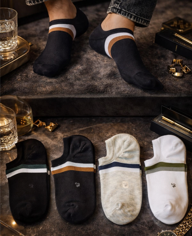 Socks Adidas زیر قوزکی ساده خطی نخی نرم و لطیف مداوم بسته بندی سلفونی 12 جفتی