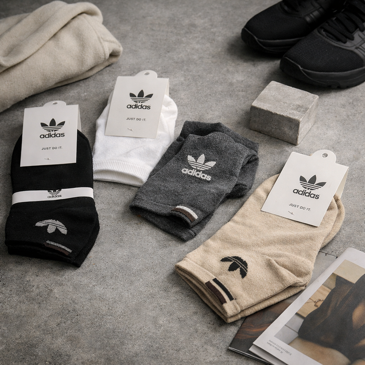 جوراب طرح آدیداس رو قوزک پا 12 جفتی برند آدیداس