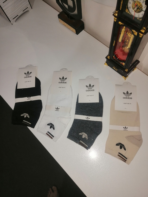 Socks Adidas جوراب مردانه نخی 12 جفتی برند آدیداس فری سایز